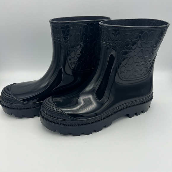 Women's Coach Millie Black Rain Boots - Picture 1 of 9